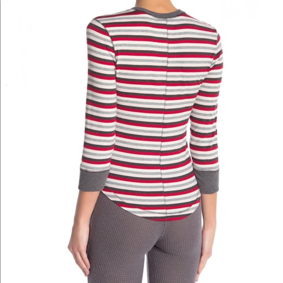 Free People NEW Good On You Striped Top Rose L - Picture 2 of 2